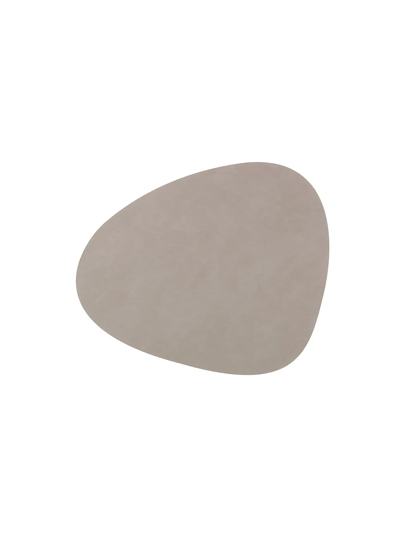 LIND DNA | Leder-Platzset "Nupo" oval 37x44cm | hellgrau